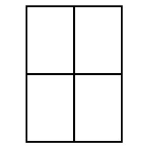 Douglas Storrie Labels plain A4 butt cut, product preview. 105x148